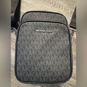 Michael Kors Gray and Black Crossbody Bag with Iconic Style